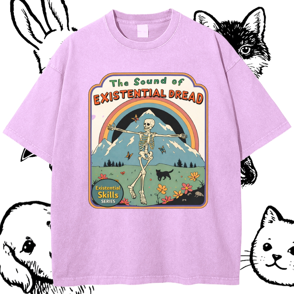 The Sound Of Existential Dread Cotton Vintage Wash Classic Graphic Tee