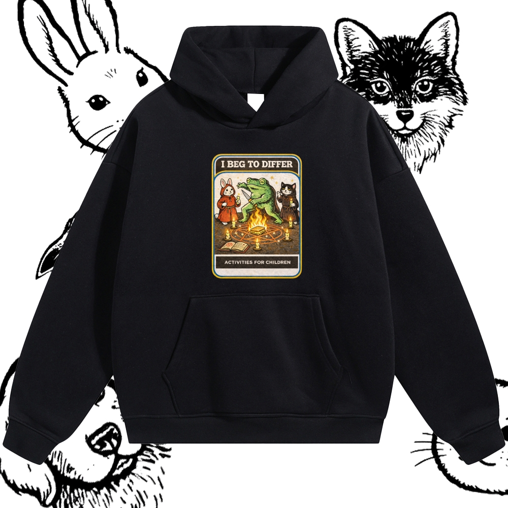 Occult Ritual Animal Activity Cotton Blend Classic Fit Unisex Hoodie