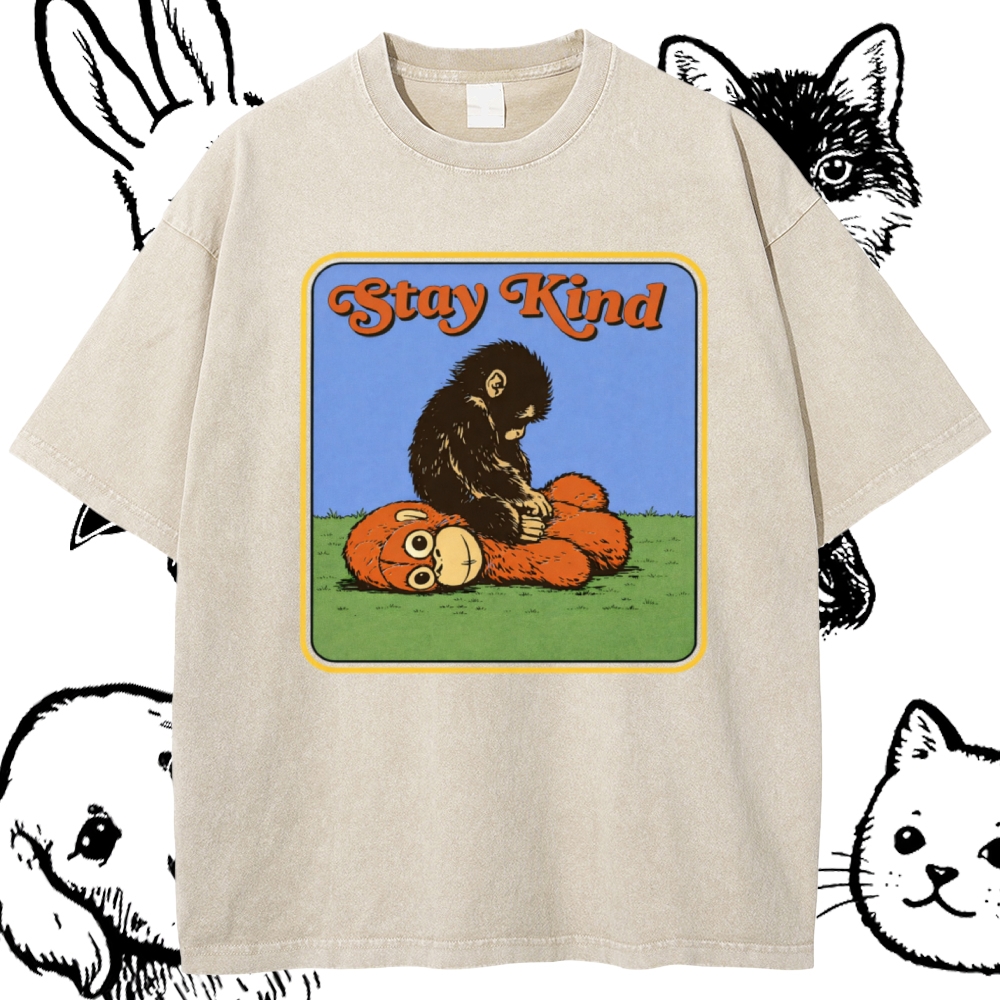 Stay Kind Cotton Vintage Wash Classic Graphic Tee
