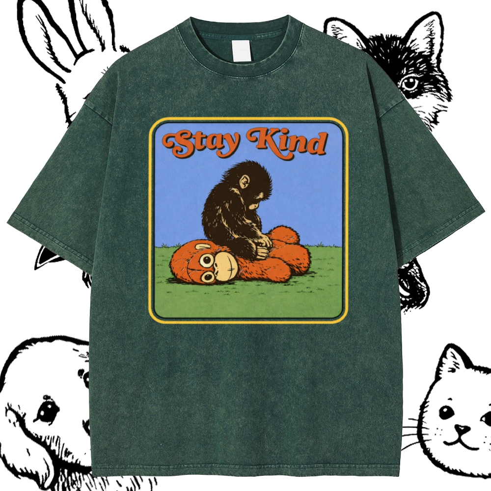 Stay Kind Cotton Vintage Wash Classic Graphic Tee