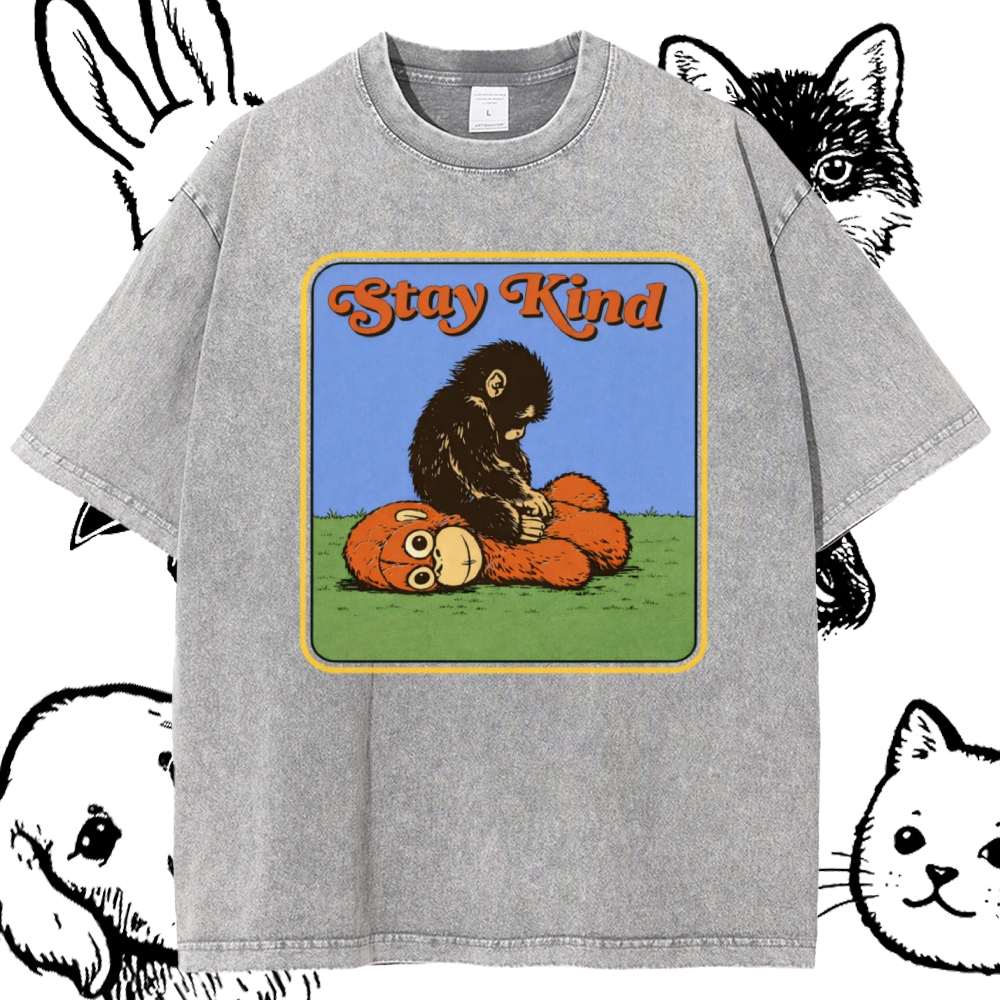 Stay Kind Cotton Vintage Wash Classic Graphic Tee