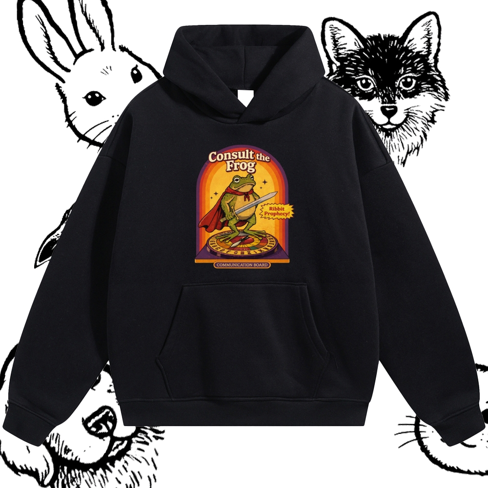 The Oracle Of Ribbit Prophecy Cotton Blend Classic Fit Unisex Hoodie