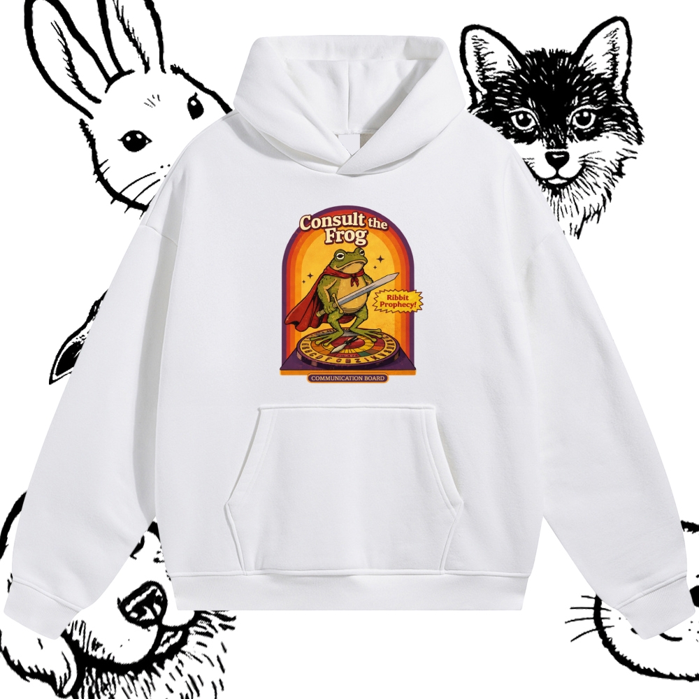 The Oracle Of Ribbit Prophecy Cotton Blend Classic Fit Unisex Hoodie