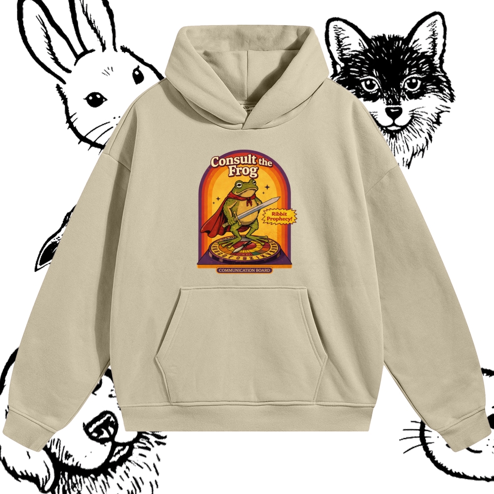 The Oracle Of Ribbit Prophecy Cotton Blend Classic Fit Unisex Hoodie