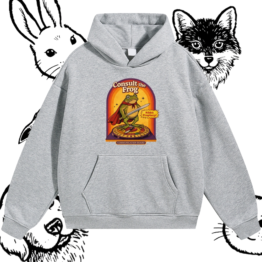 The Oracle Of Ribbit Prophecy Cotton Blend Classic Fit Unisex Hoodie