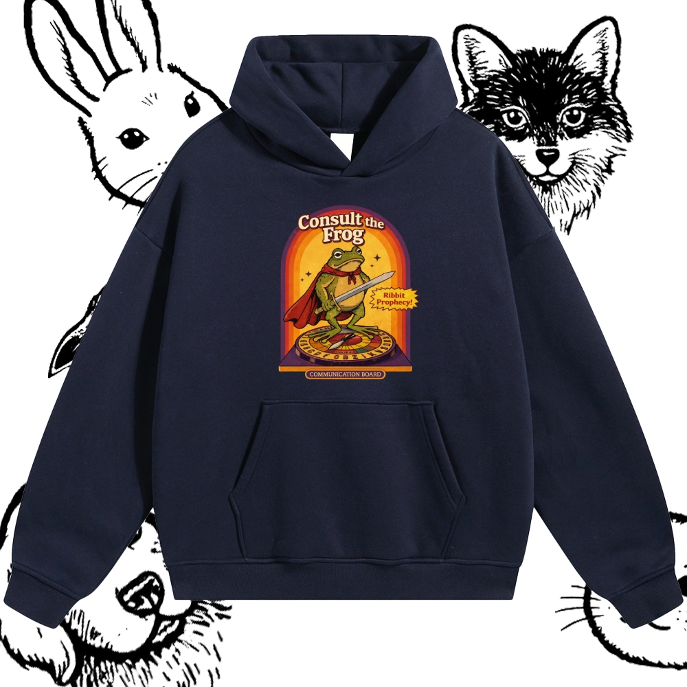 The Oracle Of Ribbit Prophecy Cotton Blend Classic Fit Unisex Hoodie