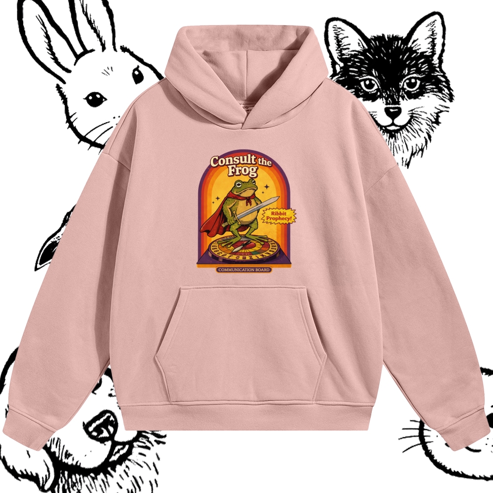 The Oracle Of Ribbit Prophecy Cotton Blend Classic Fit Unisex Hoodie
