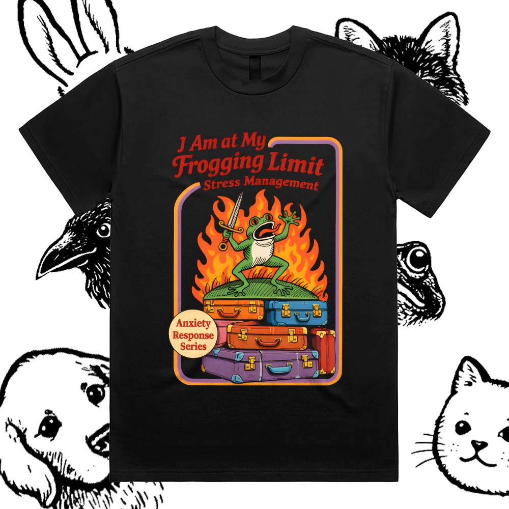 The Overloaded Stress Warrior Cotton Classic Fit Retro Dark Humor Graphic Tee