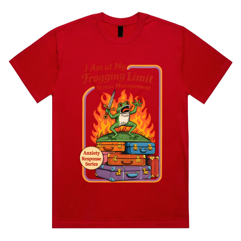 The Overloaded Stress Warrior Cotton Classic Fit Retro Dark Humor Graphic Tee