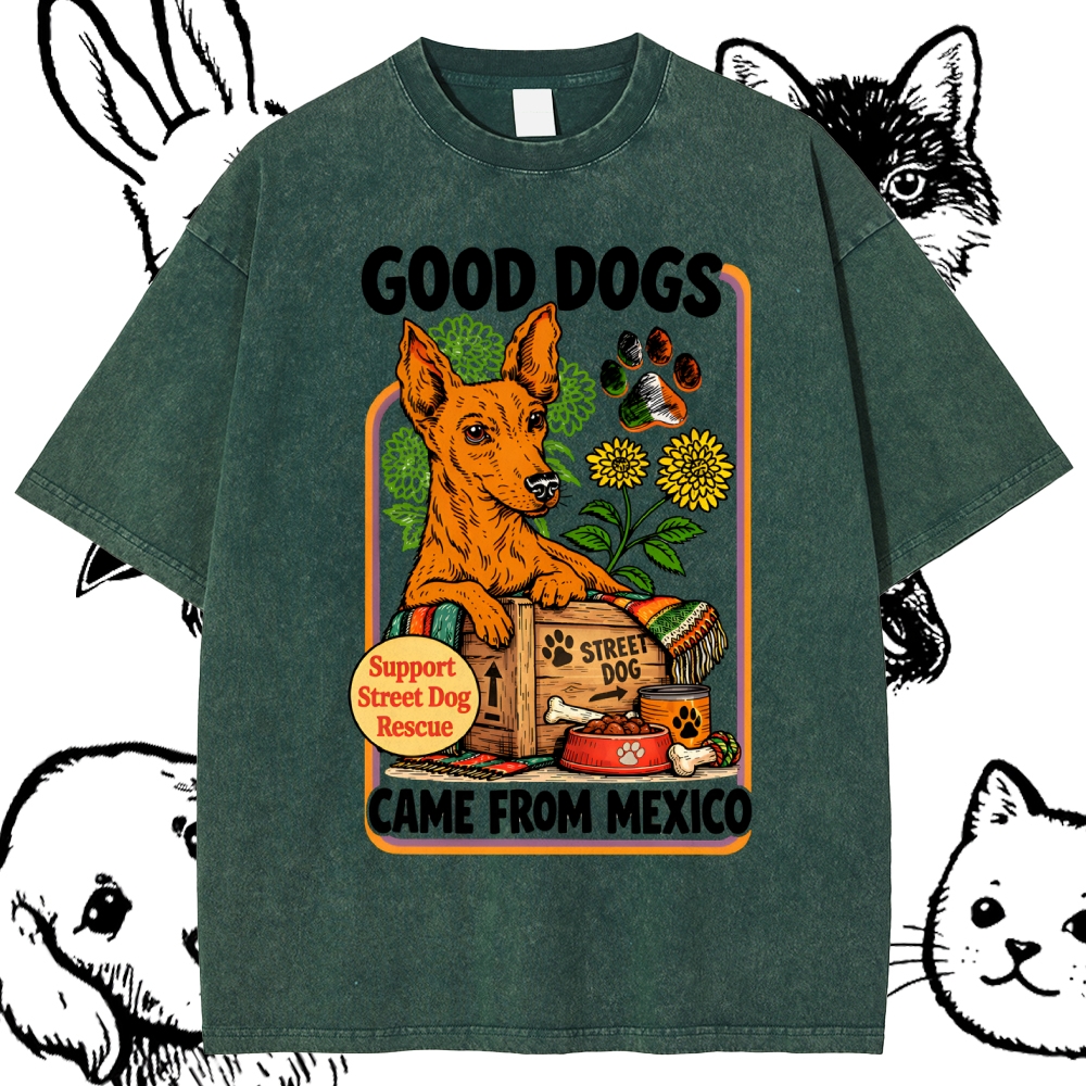 The Brave Mexican Street Soul Cotton Vintage Wash Classic Graphic Tee