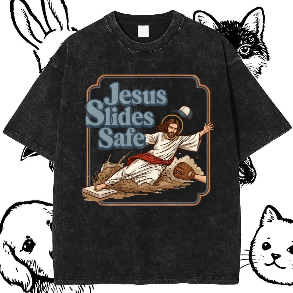 The Divine Home Run Legend Cotton Vintage Wash Classic Graphic Tee