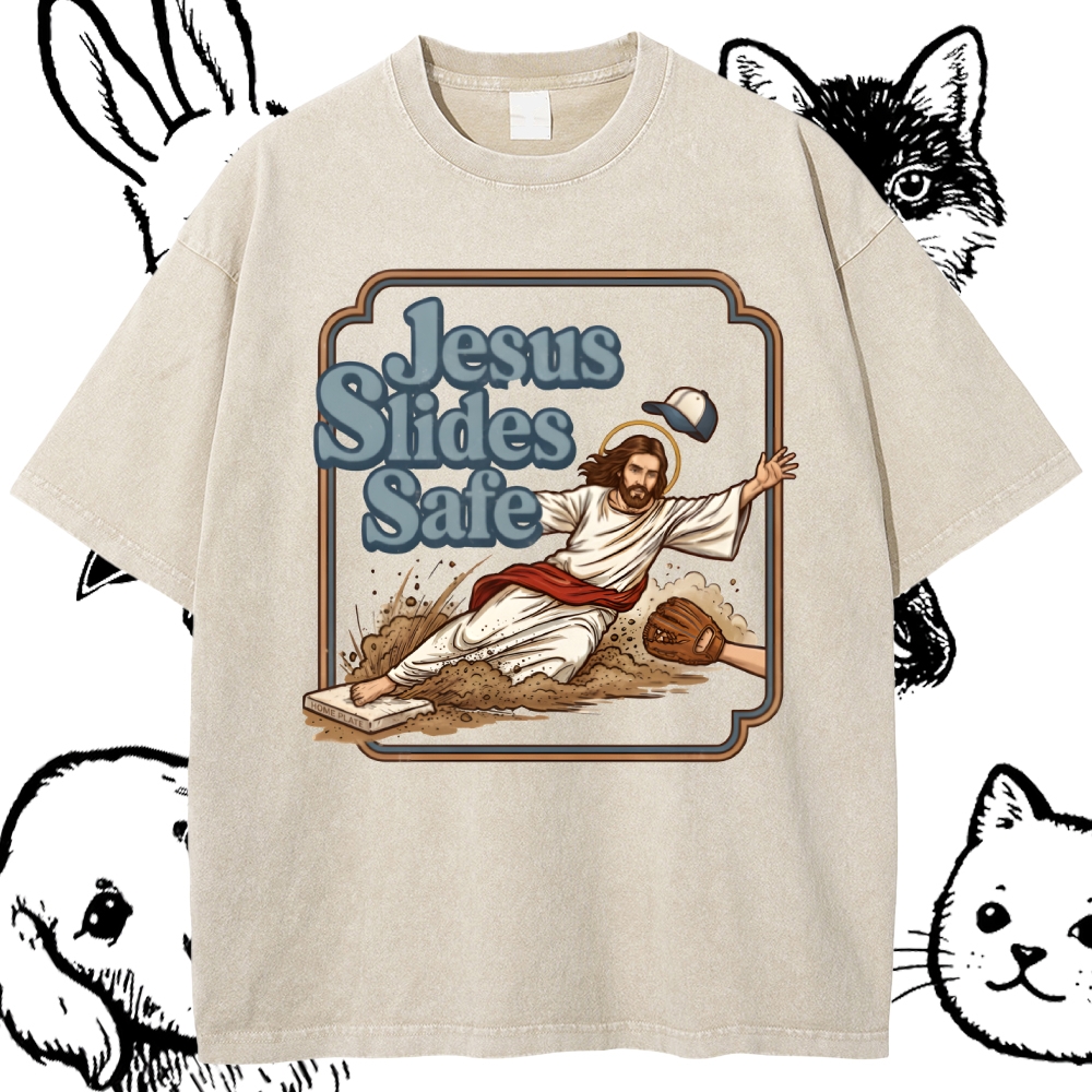 The Divine Home Run Legend Cotton Vintage Wash Classic Graphic Tee