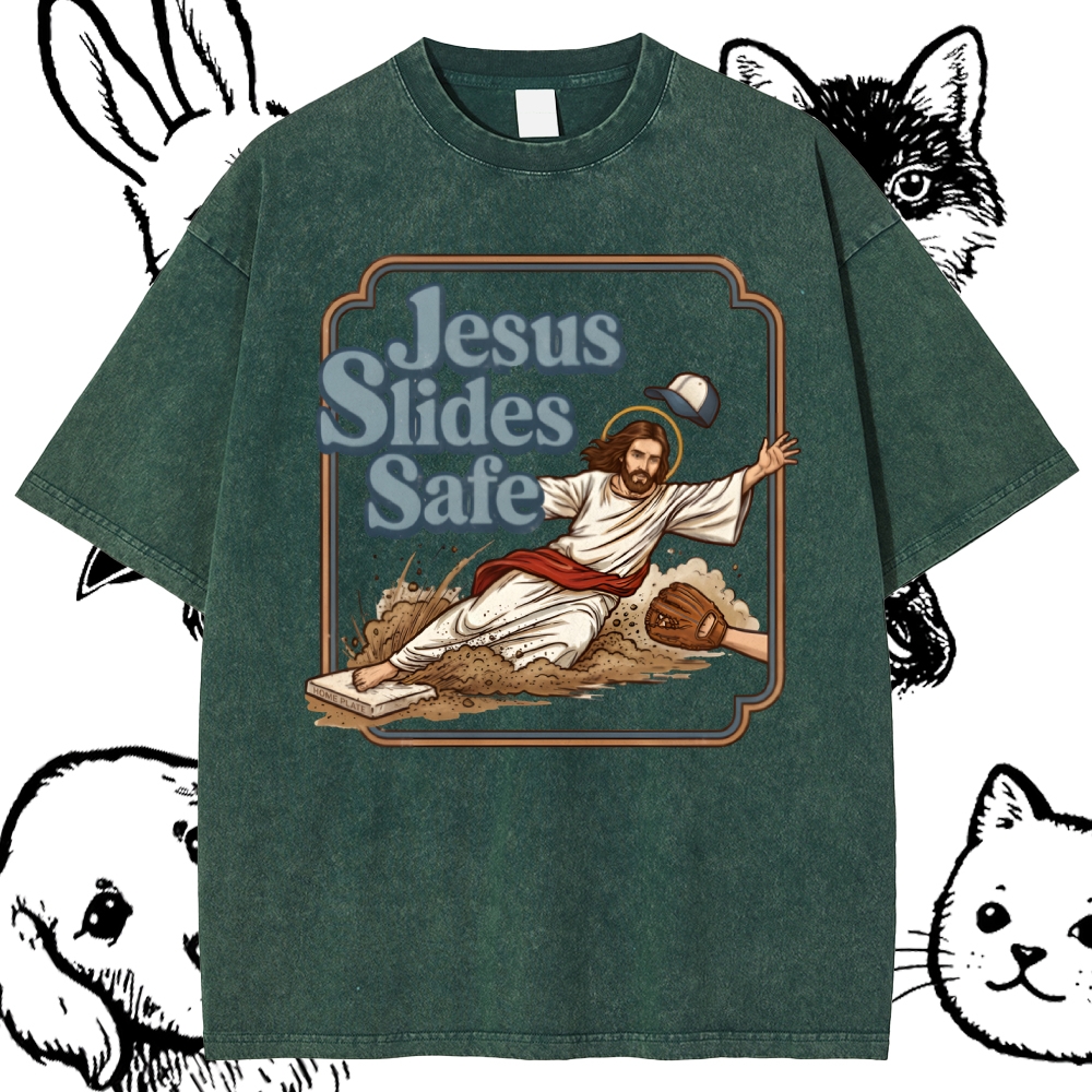 The Divine Home Run Legend Cotton Vintage Wash Classic Graphic Tee