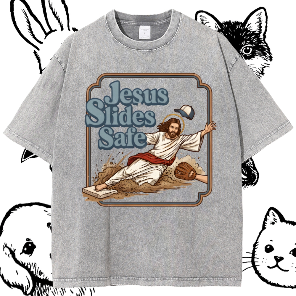 The Divine Home Run Legend Cotton Vintage Wash Classic Graphic Tee