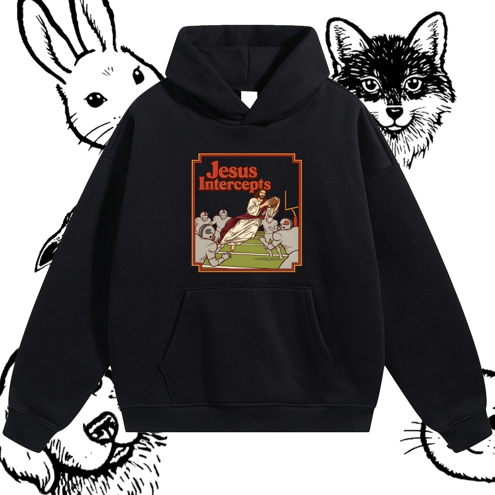 The Divine Defensive Interception Cotton Blend Classic Fit Unisex Hoodie