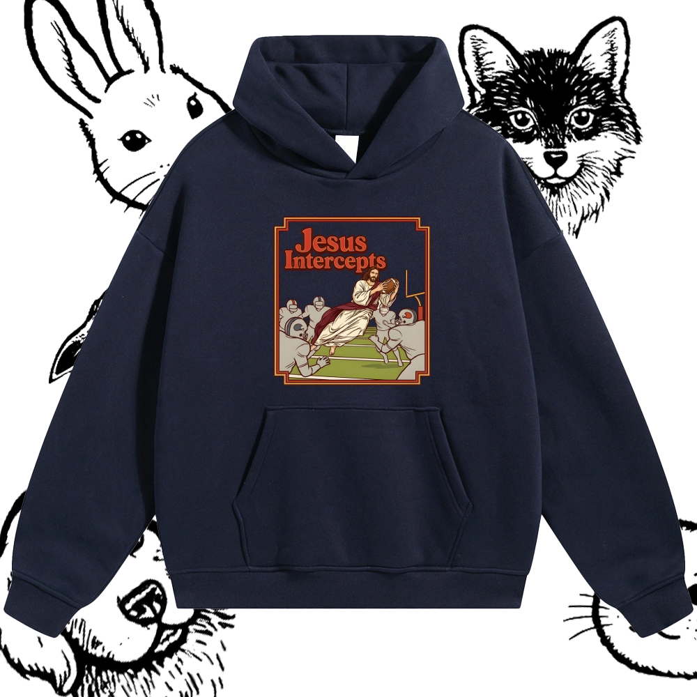 The Divine Defensive Interception Cotton Blend Classic Fit Unisex Hoodie