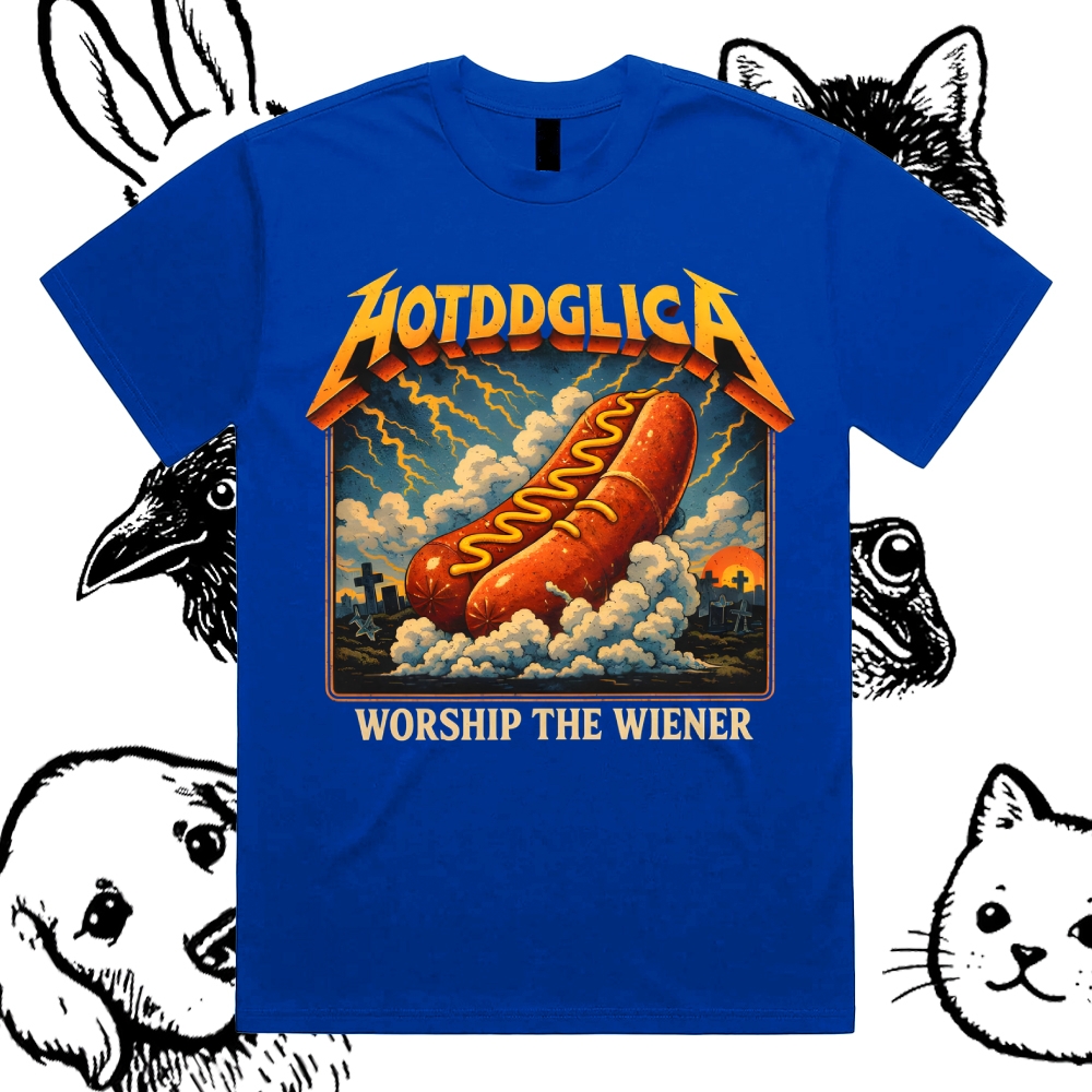 Master Of Wieners Cotton Classic Fit Retro Dark Humor Graphic Tee