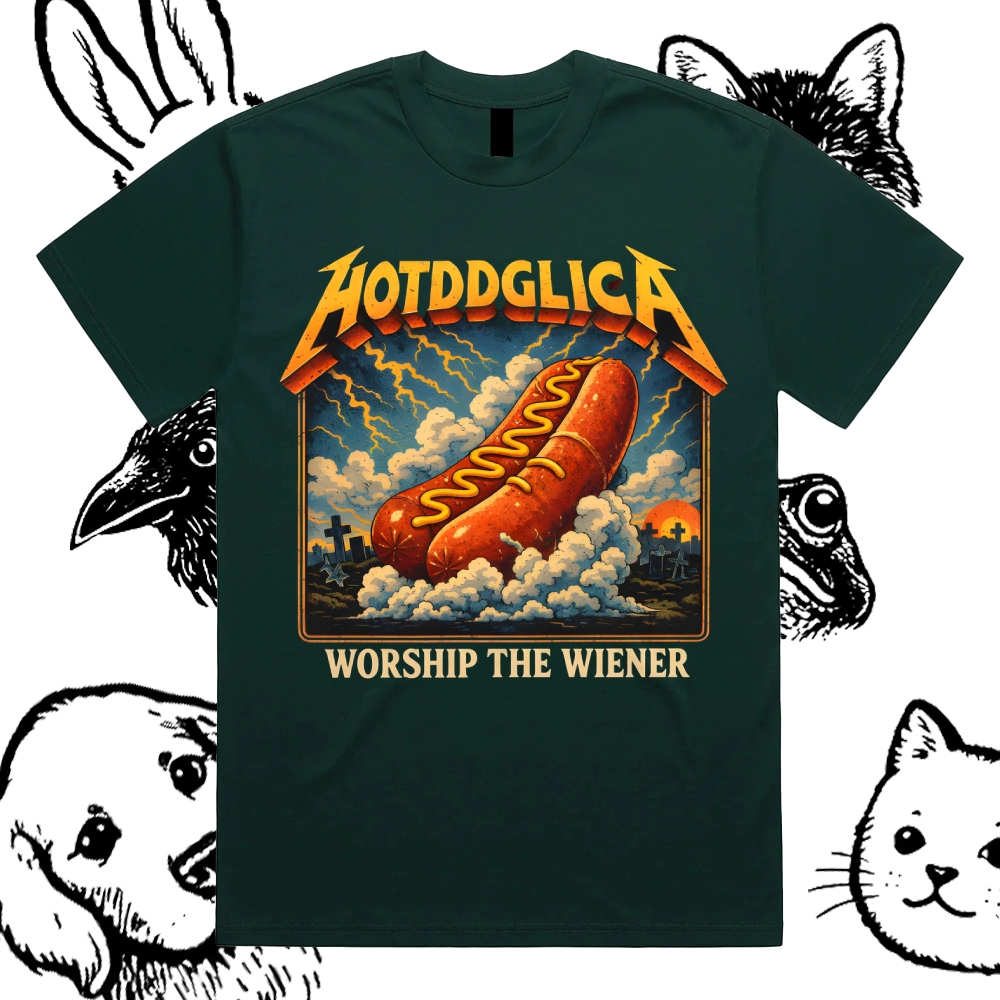 Master Of Wieners Cotton Classic Fit Retro Dark Humor Graphic Tee