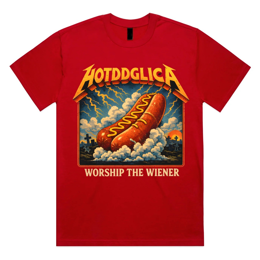 Master Of Wieners Cotton Classic Fit Retro Dark Humor Graphic Tee