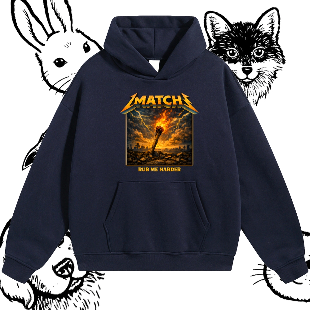 Strike The Match Cotton Blend Classic Fit Unisex Hoodie