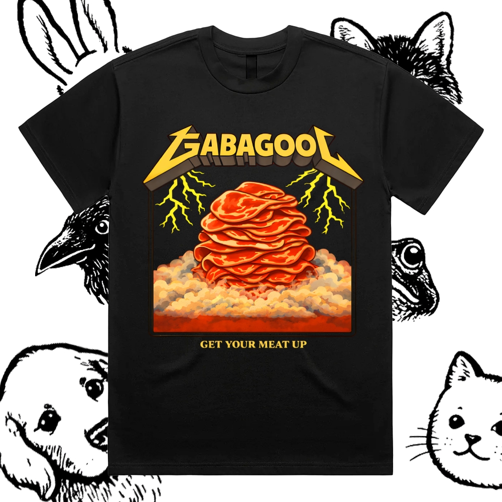 Gabagool Meat Storm Cotton Classic Fit Retro Dark Humor Graphic Tee
