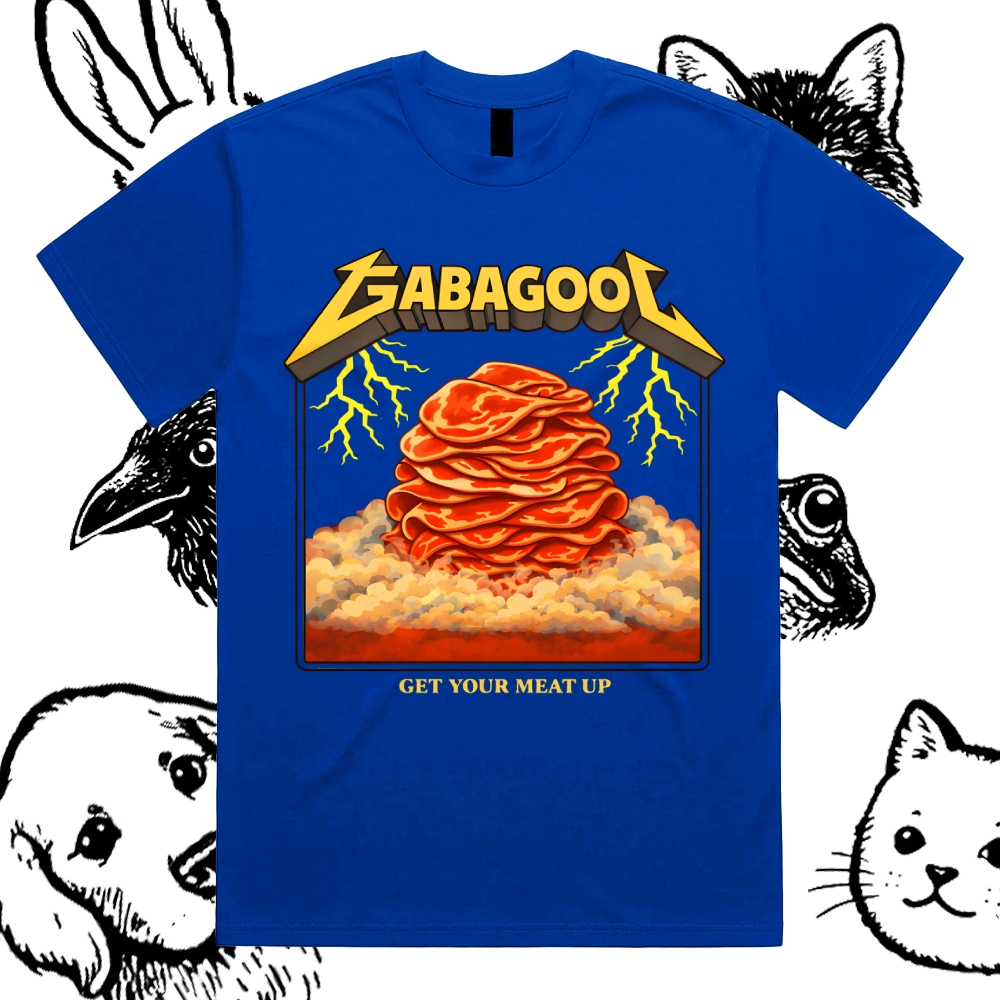 Gabagool Meat Storm Cotton Classic Fit Retro Dark Humor Graphic Tee