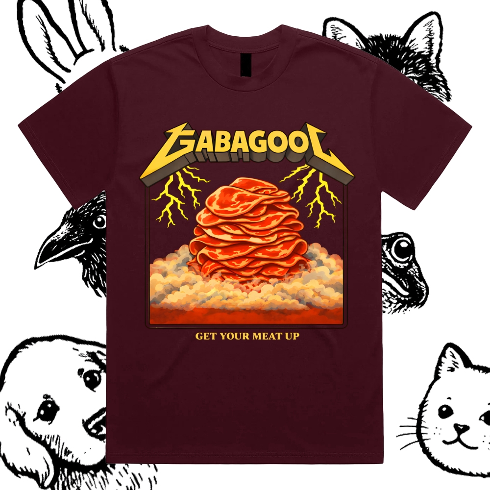 Gabagool Meat Storm Cotton Classic Fit Retro Dark Humor Graphic Tee
