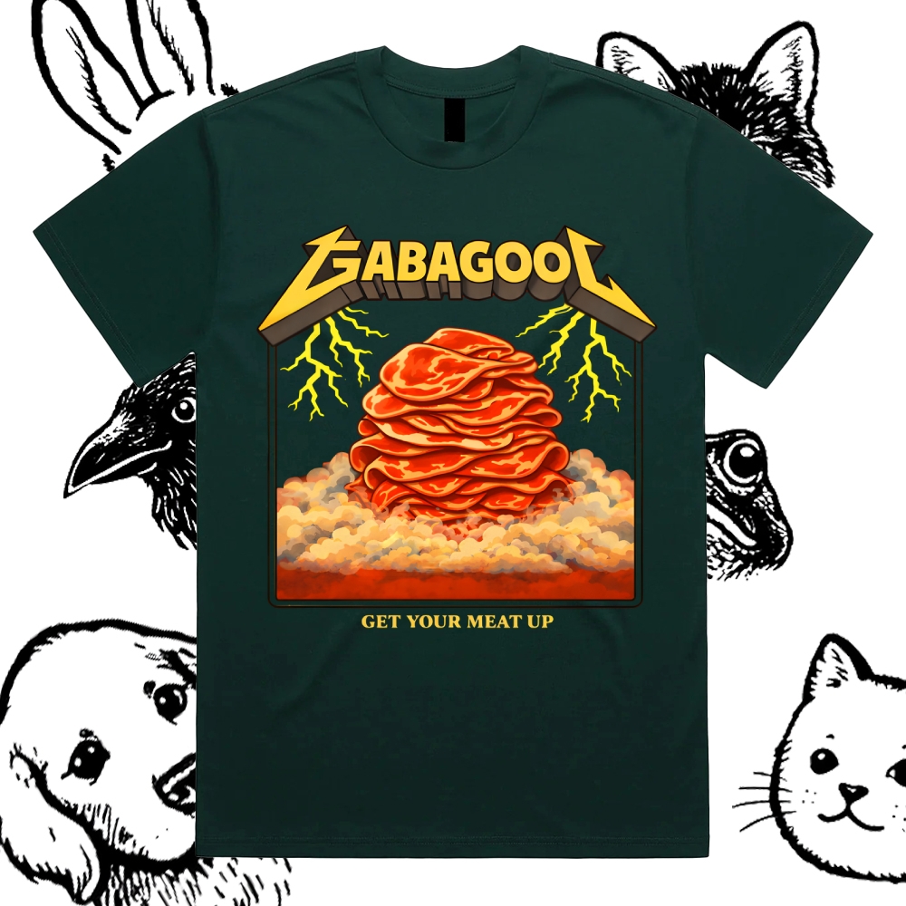 Gabagool Meat Storm Cotton Classic Fit Retro Dark Humor Graphic Tee