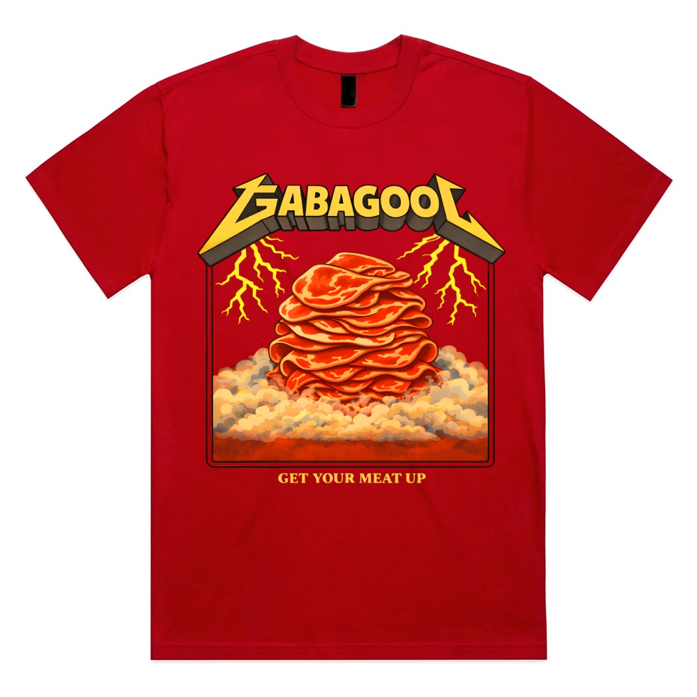 Gabagool Meat Storm Cotton Classic Fit Retro Dark Humor Graphic Tee