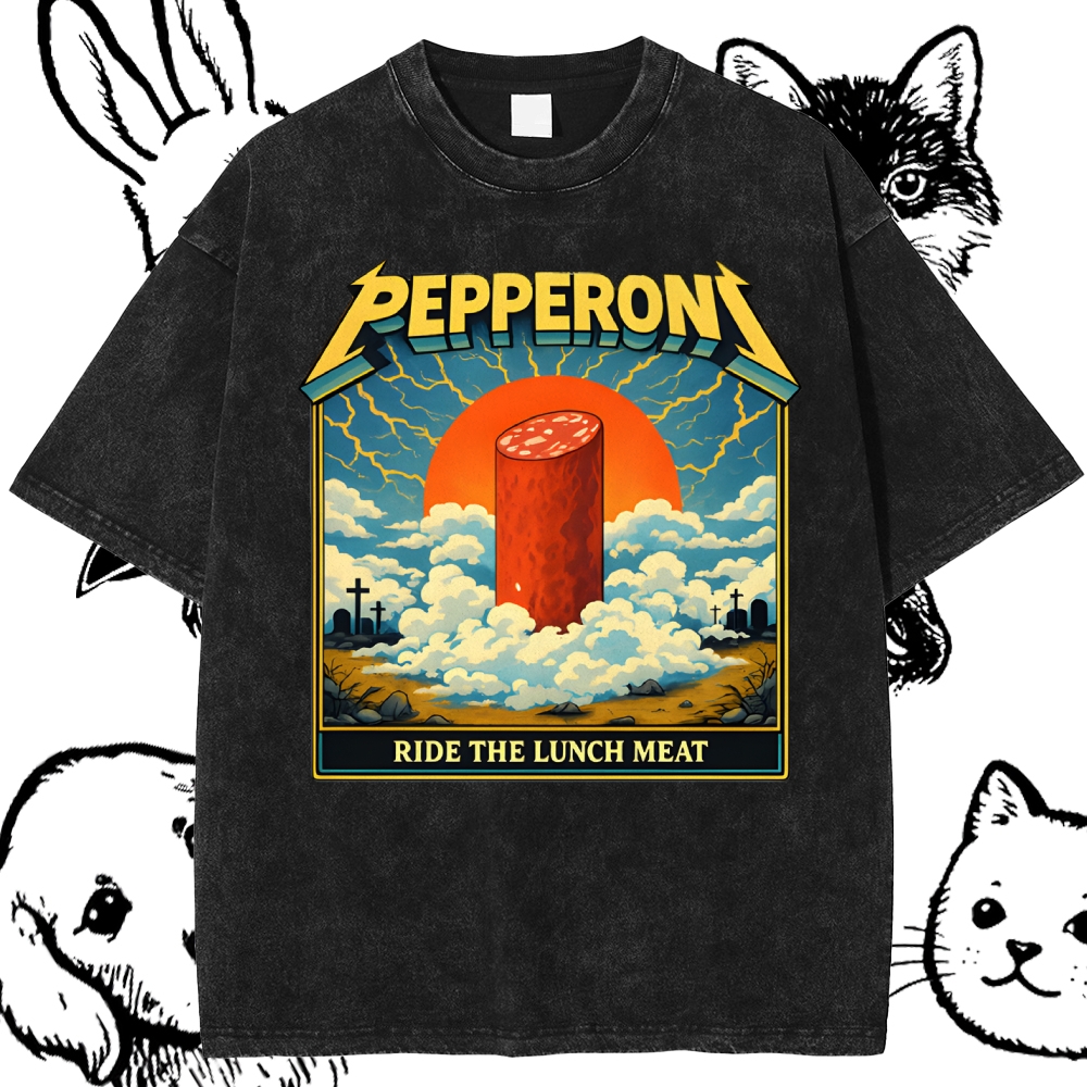 Ride The Lunch Meat Cotton Vintage Wash Classic Graphic Tee