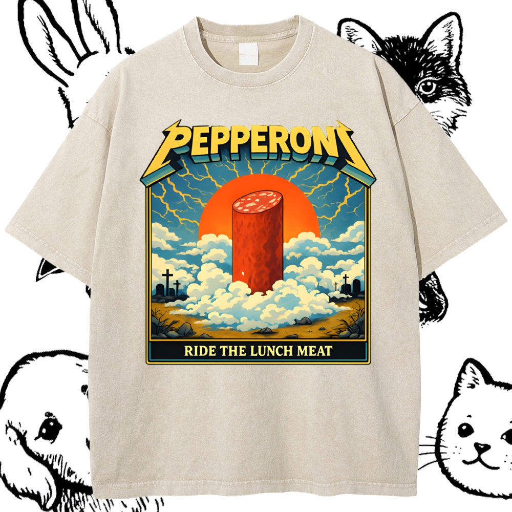 Ride The Lunch Meat Cotton Vintage Wash Classic Graphic Tee