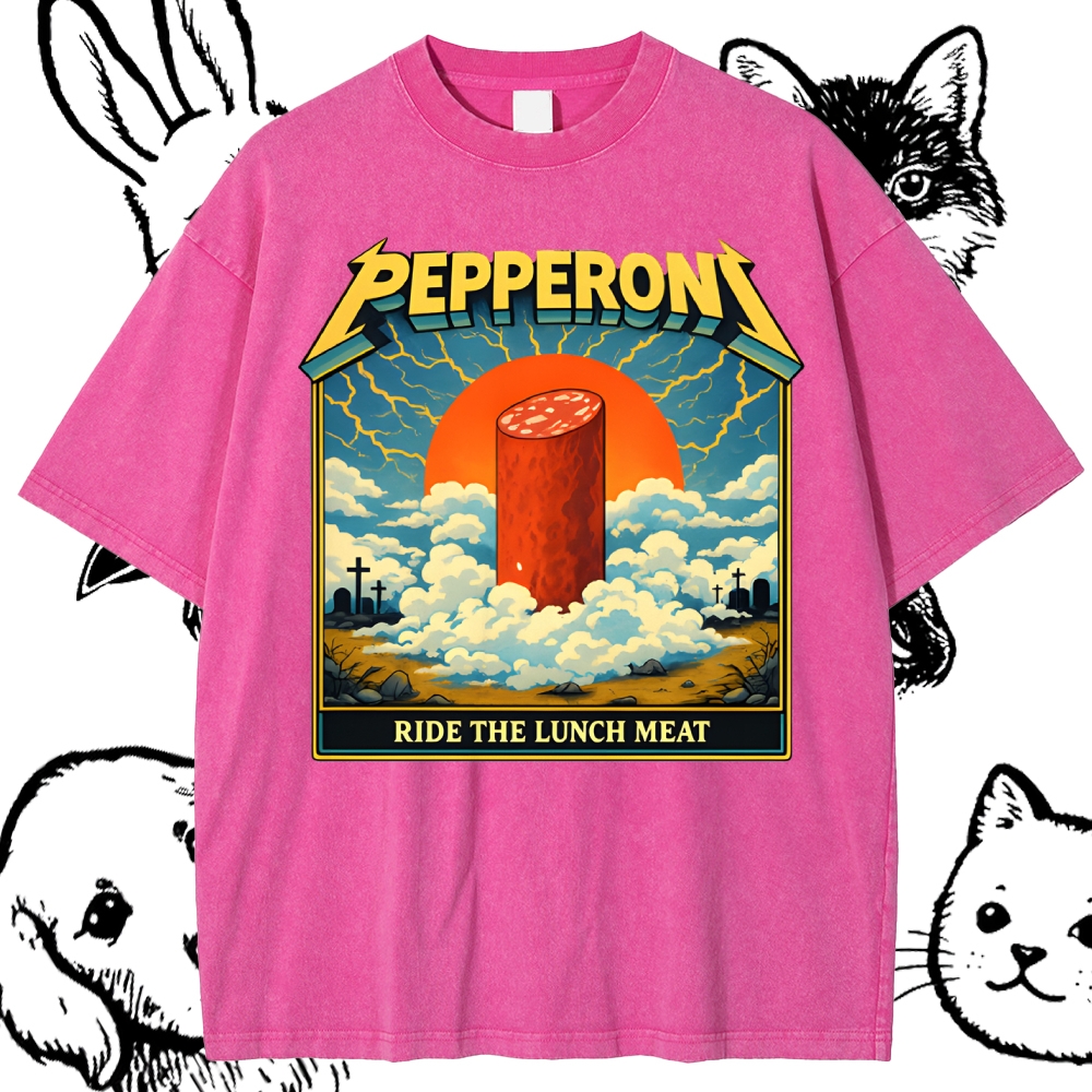 Ride The Lunch Meat Cotton Vintage Wash Classic Graphic Tee