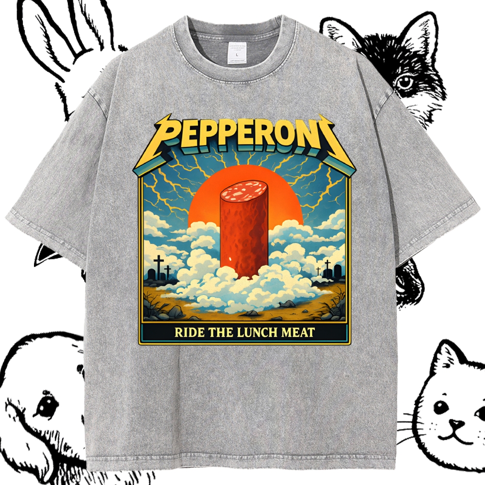 Ride The Lunch Meat Cotton Vintage Wash Classic Graphic Tee