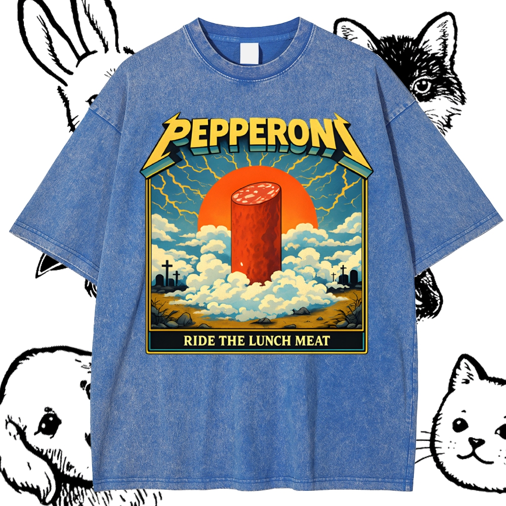 Ride The Lunch Meat Cotton Vintage Wash Classic Graphic Tee