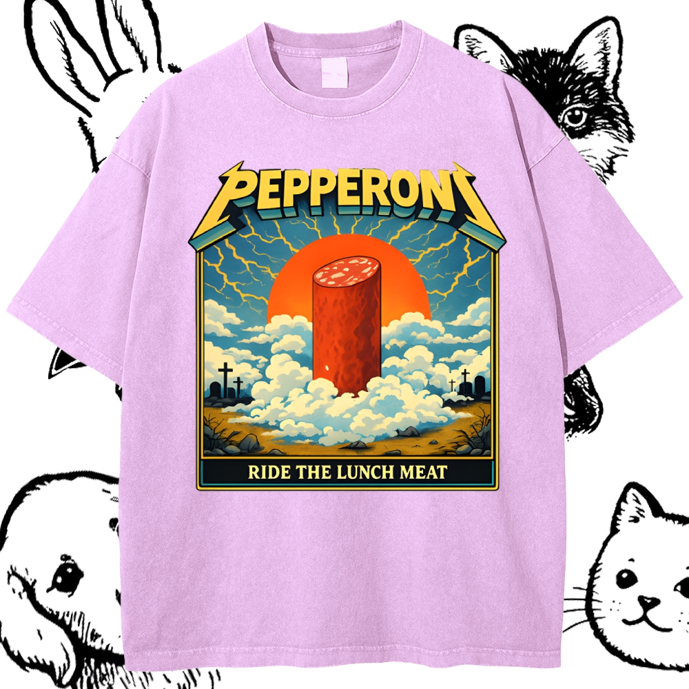 Ride The Lunch Meat Cotton Vintage Wash Classic Graphic Tee