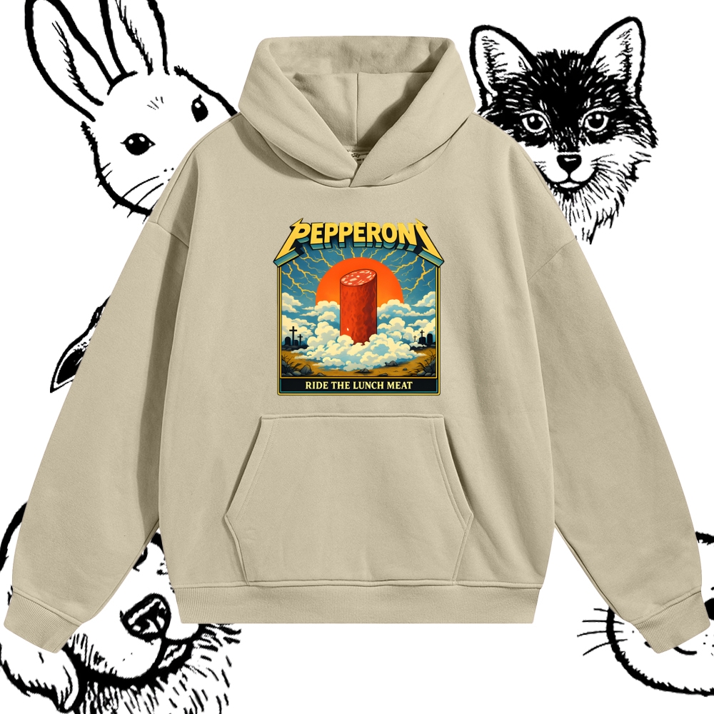 Ride The Lunch Meat Cotton Blend Classic Fit Unisex Hoodie