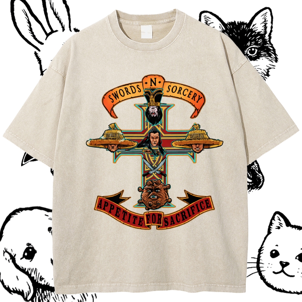 Appetite For Sacrifice Cotton Vintage Wash Classic Graphic Tee