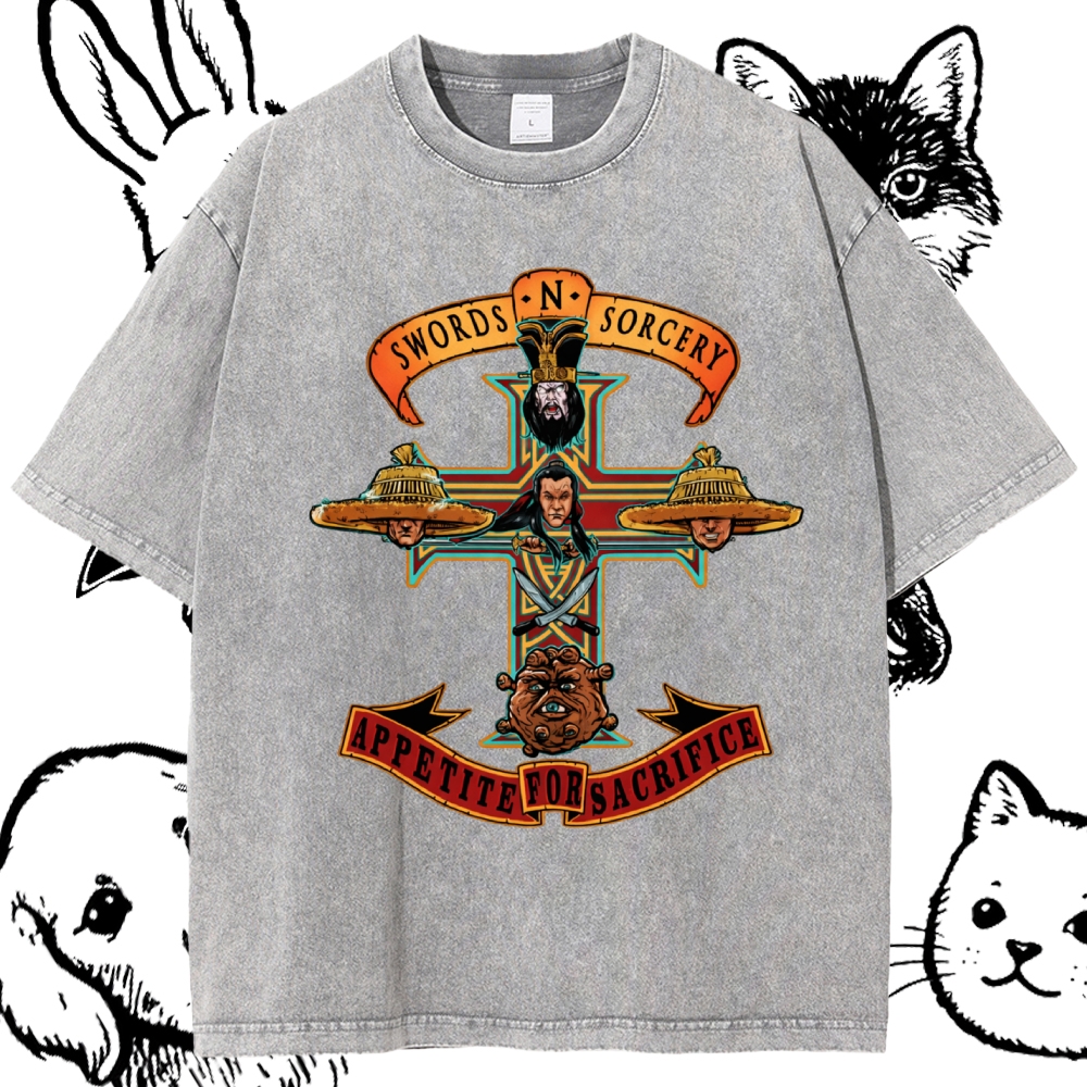 Appetite For Sacrifice Cotton Vintage Wash Classic Graphic Tee