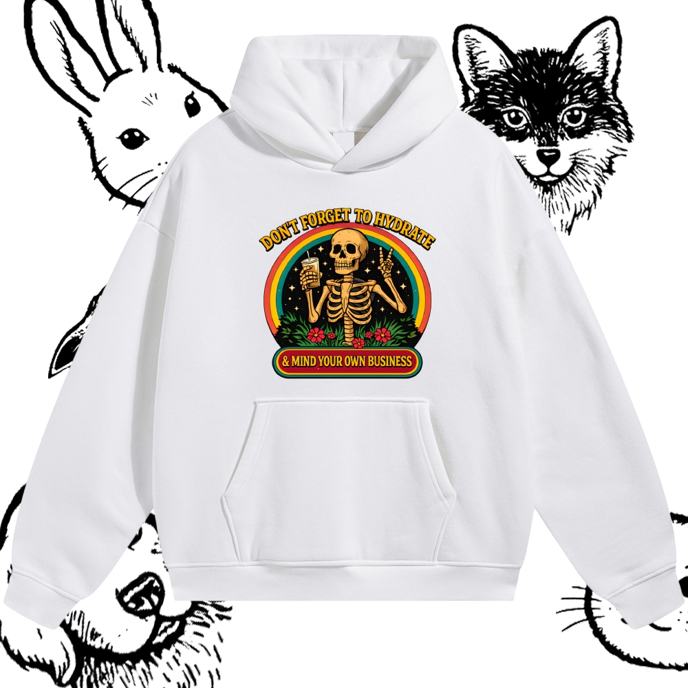 Hydrated And Mindful Cotton Blend Classic Fit Unisex Hoodie