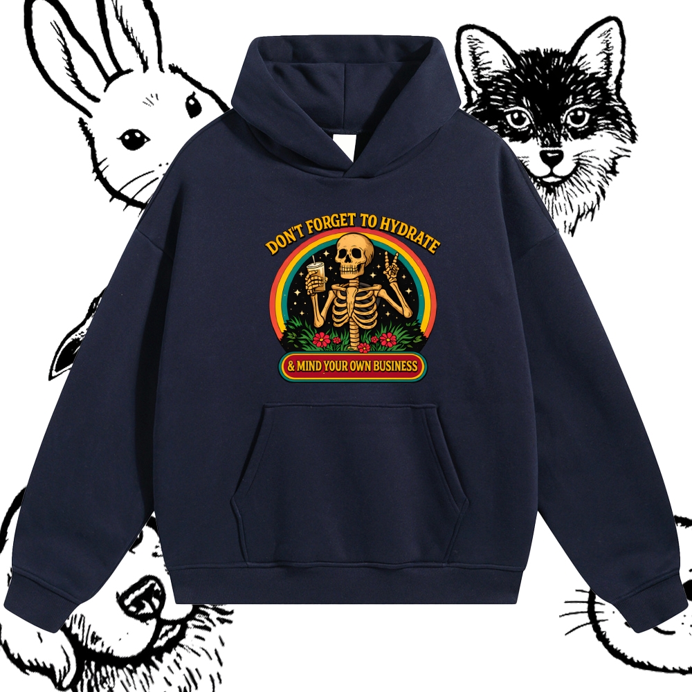 Hydrated And Mindful Cotton Blend Classic Fit Unisex Hoodie