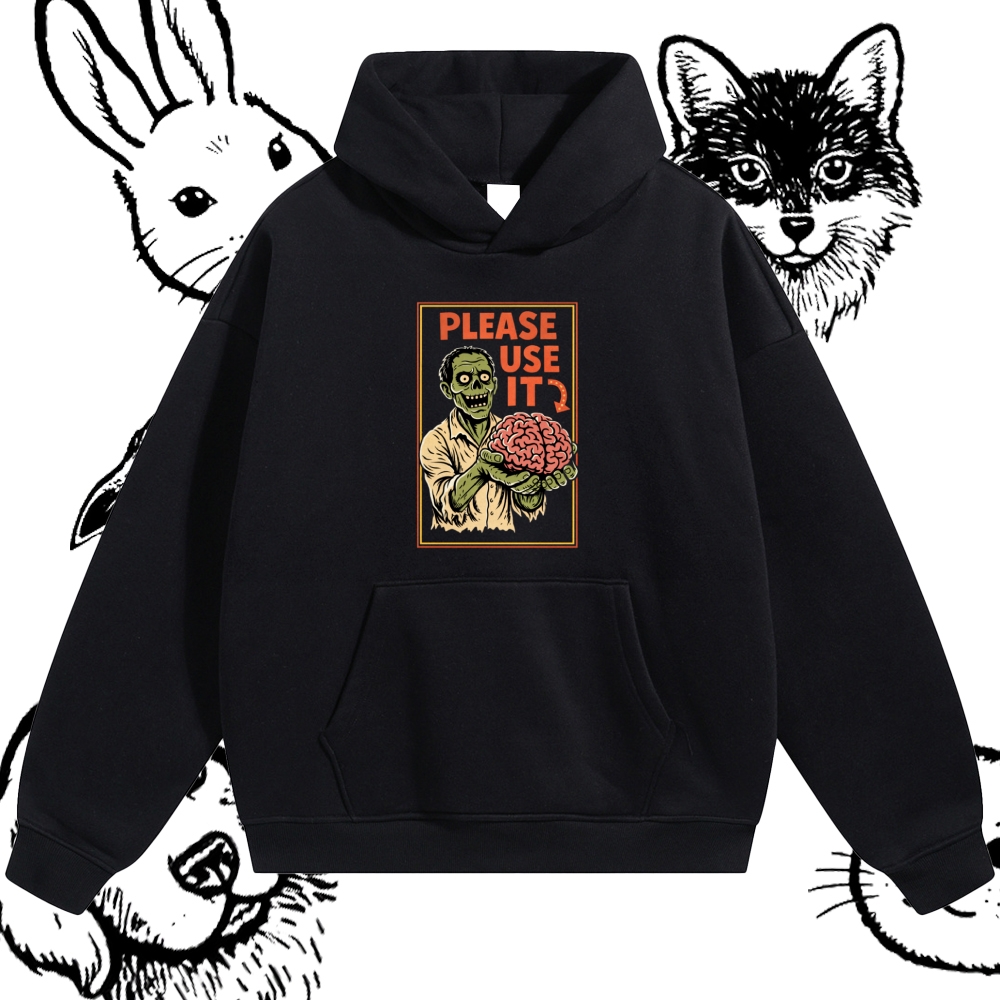 Brain Reminder Cotton Blend Classic Fit Unisex Hoodie