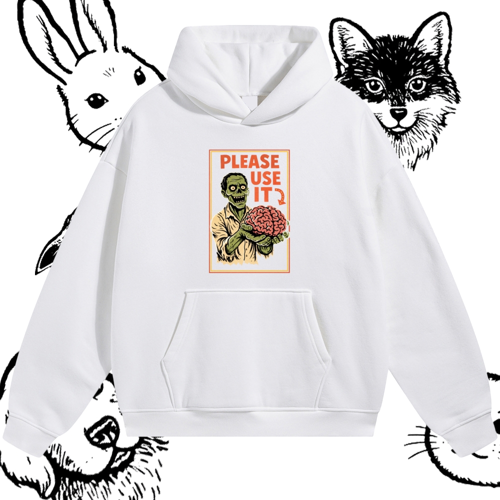 Brain Reminder Cotton Blend Classic Fit Unisex Hoodie