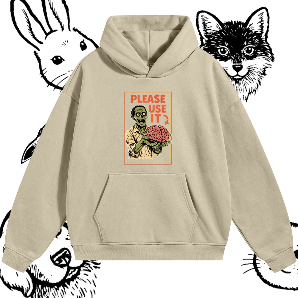 Brain Reminder Cotton Blend Classic Fit Unisex Hoodie