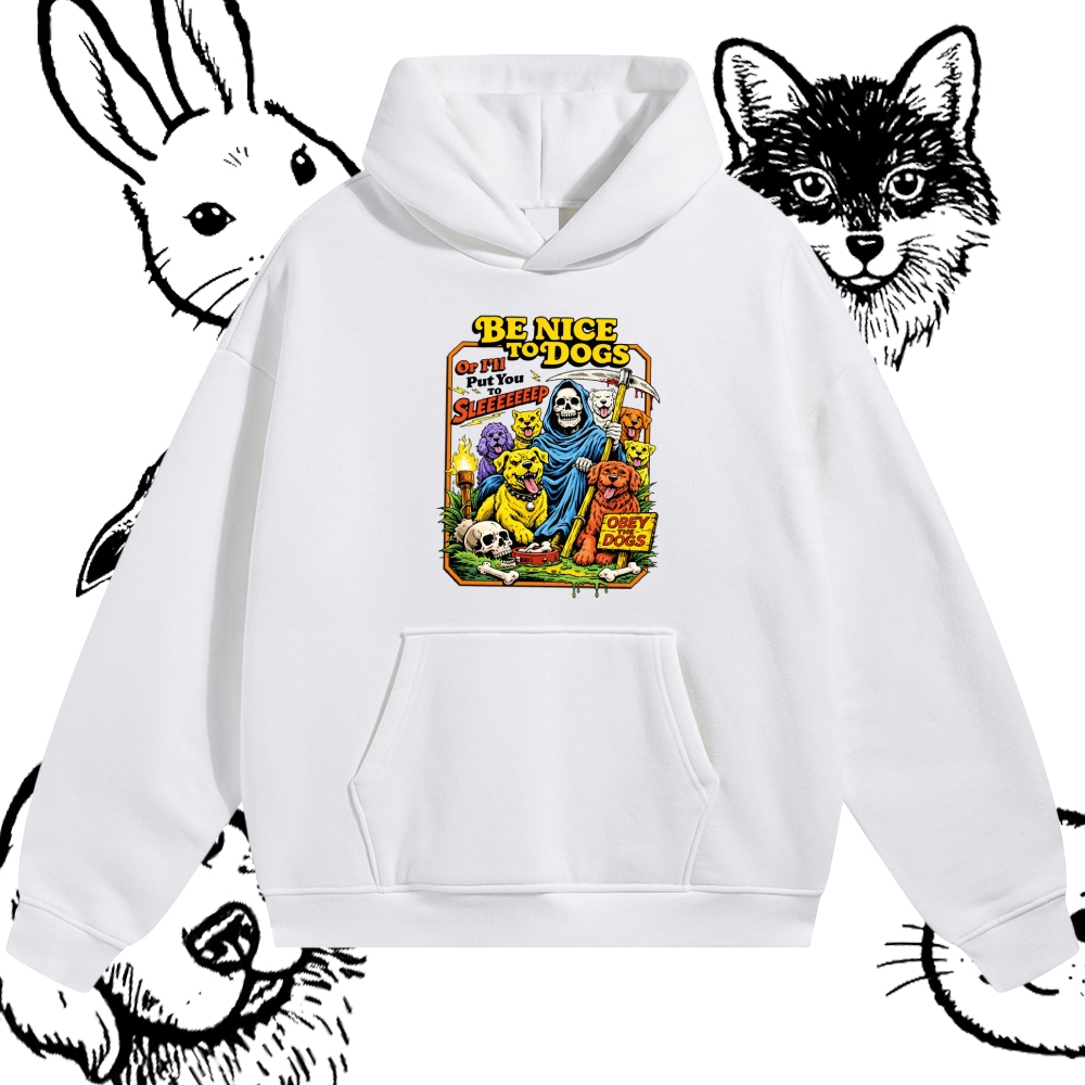 Reaper's Dog Warning Cotton Blend Classic Fit Unisex Hoodie