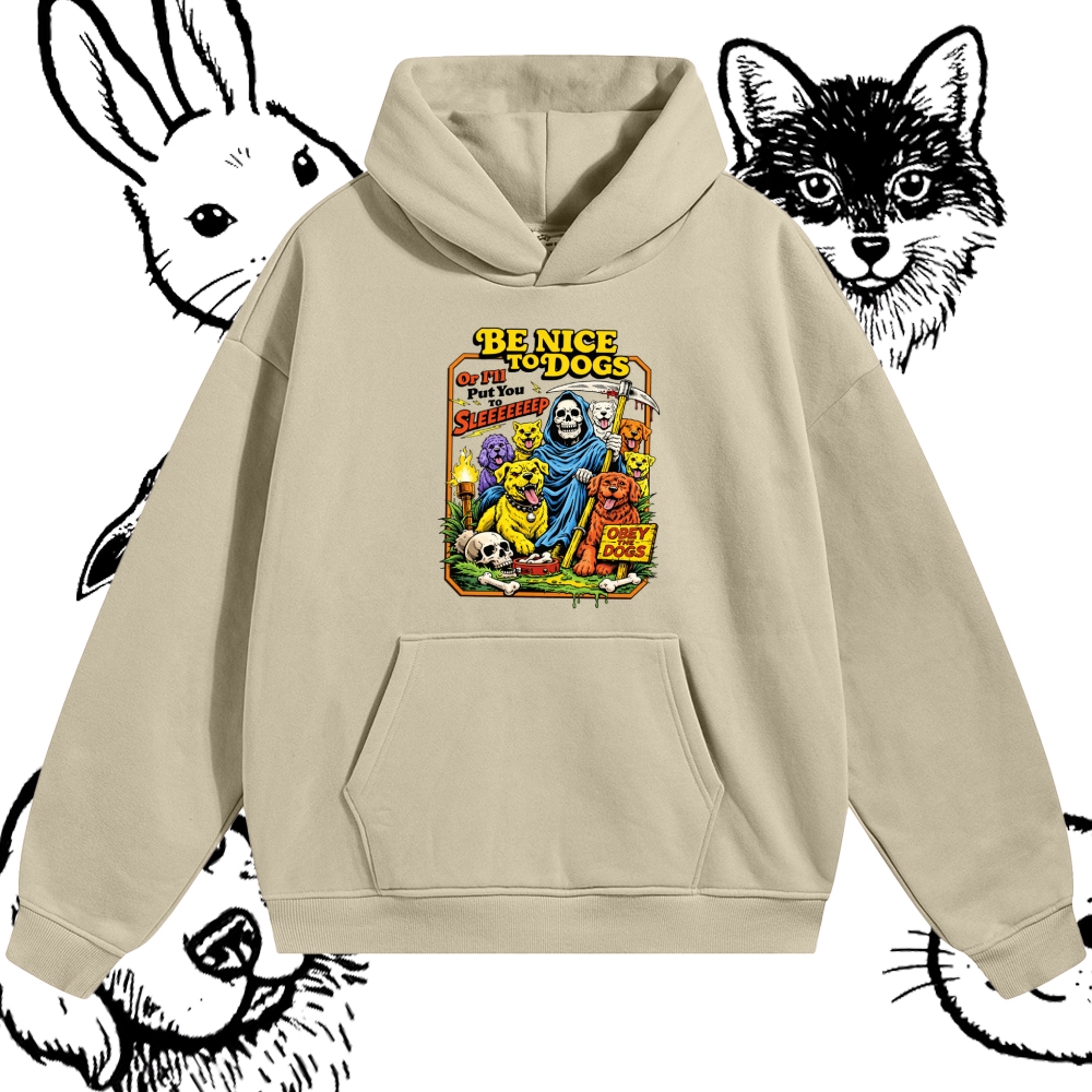 Reaper's Dog Warning Cotton Blend Classic Fit Unisex Hoodie