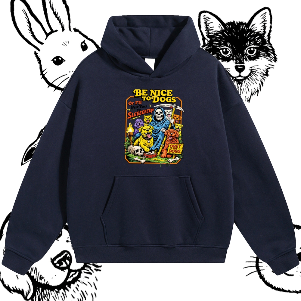 Reaper's Dog Warning Cotton Blend Classic Fit Unisex Hoodie