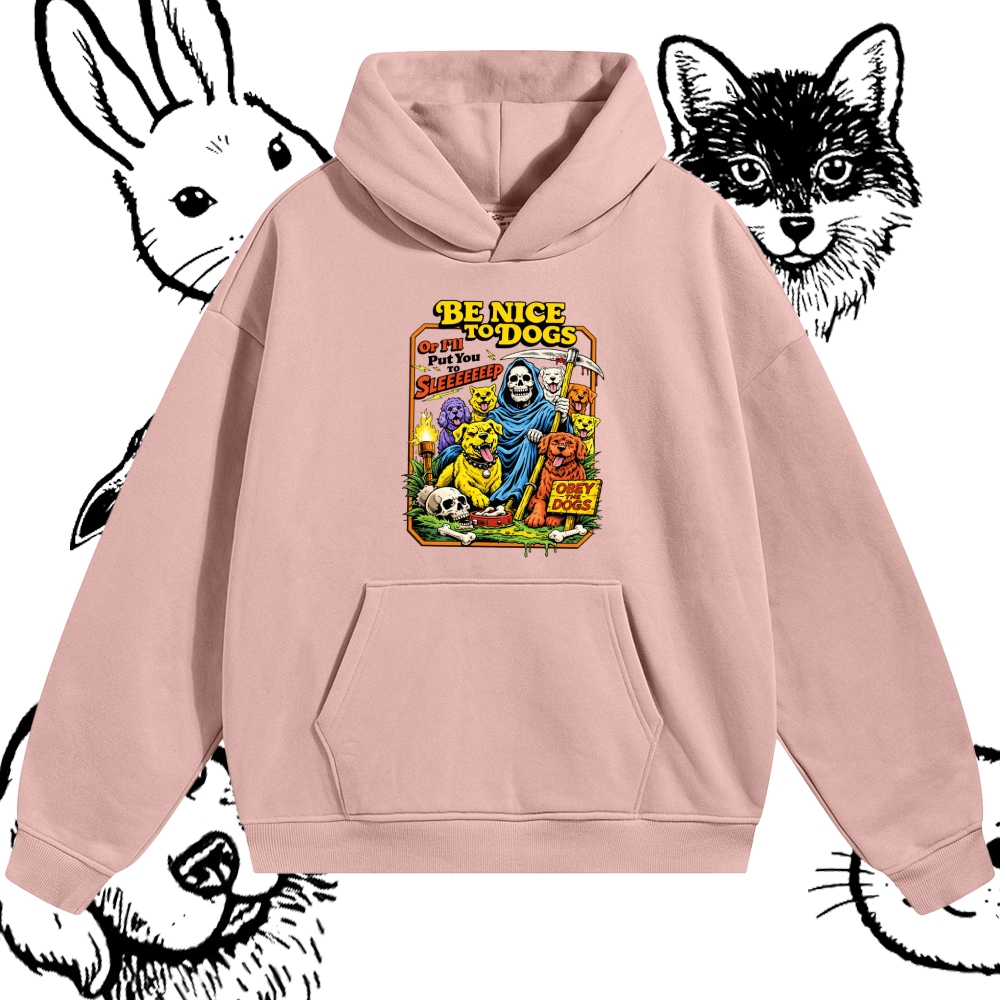 Reaper's Dog Warning Cotton Blend Classic Fit Unisex Hoodie