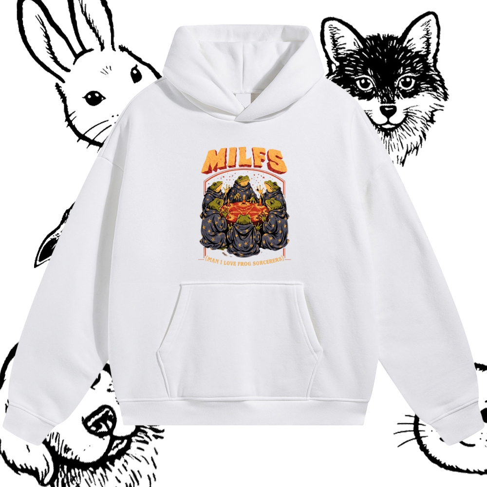 Frog Sorcerer Ritual Cotton Blend Classic Fit Unisex Hoodie