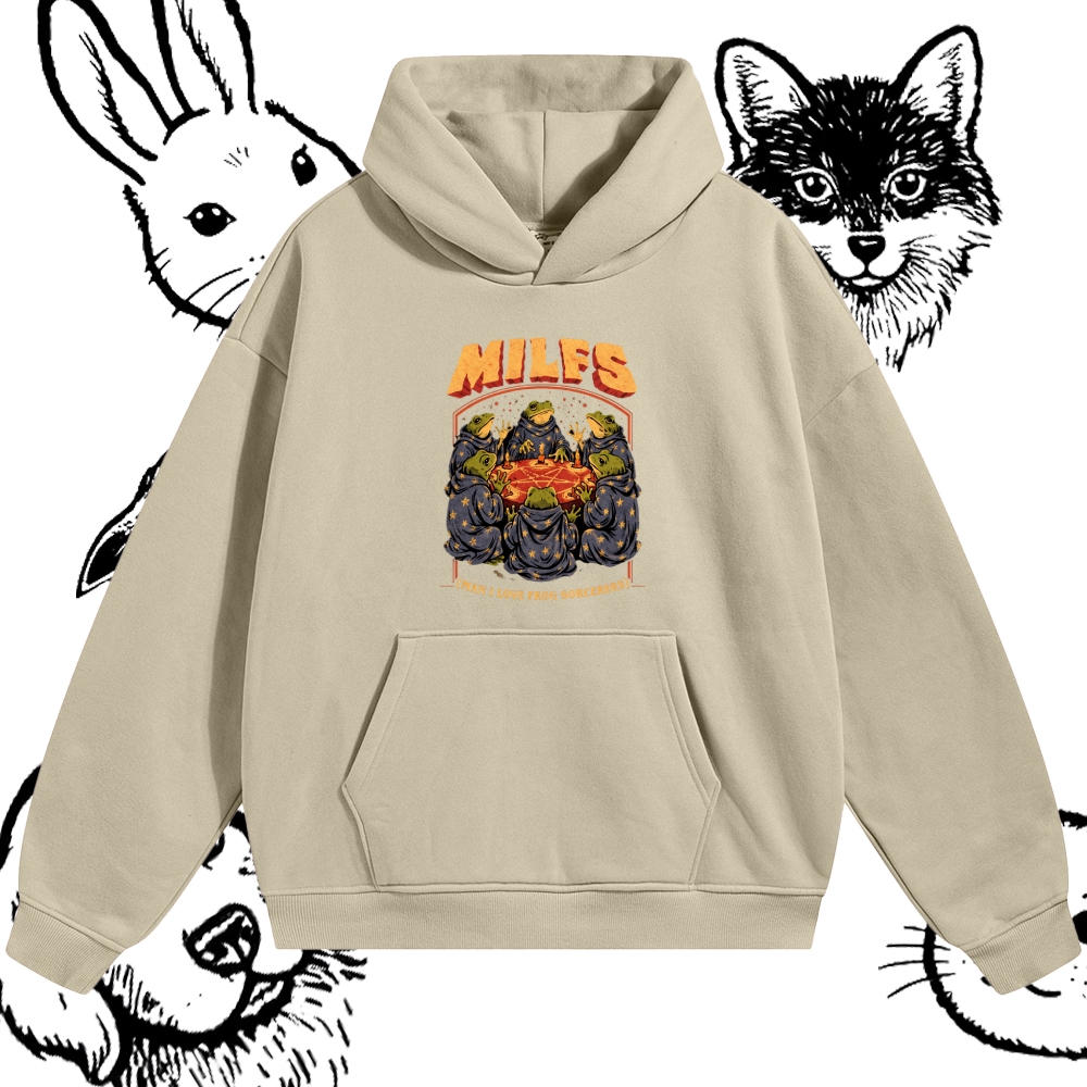 Frog Sorcerer Ritual Cotton Blend Classic Fit Unisex Hoodie