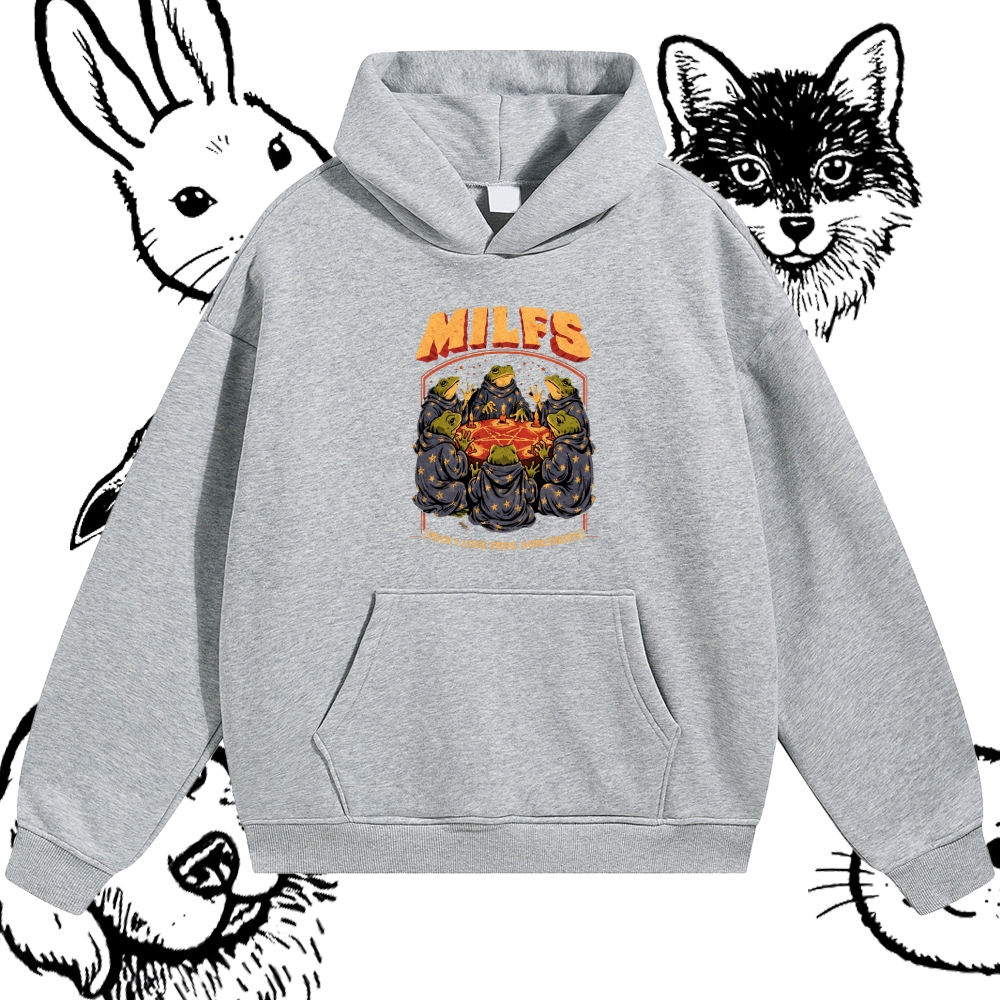 Frog Sorcerer Ritual Cotton Blend Classic Fit Unisex Hoodie